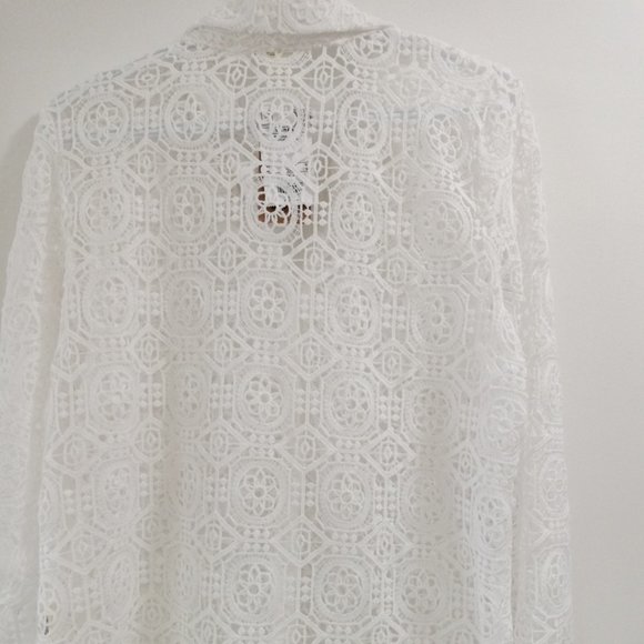 Ultra Pink White Lace Blouse - Picture 4 of 5